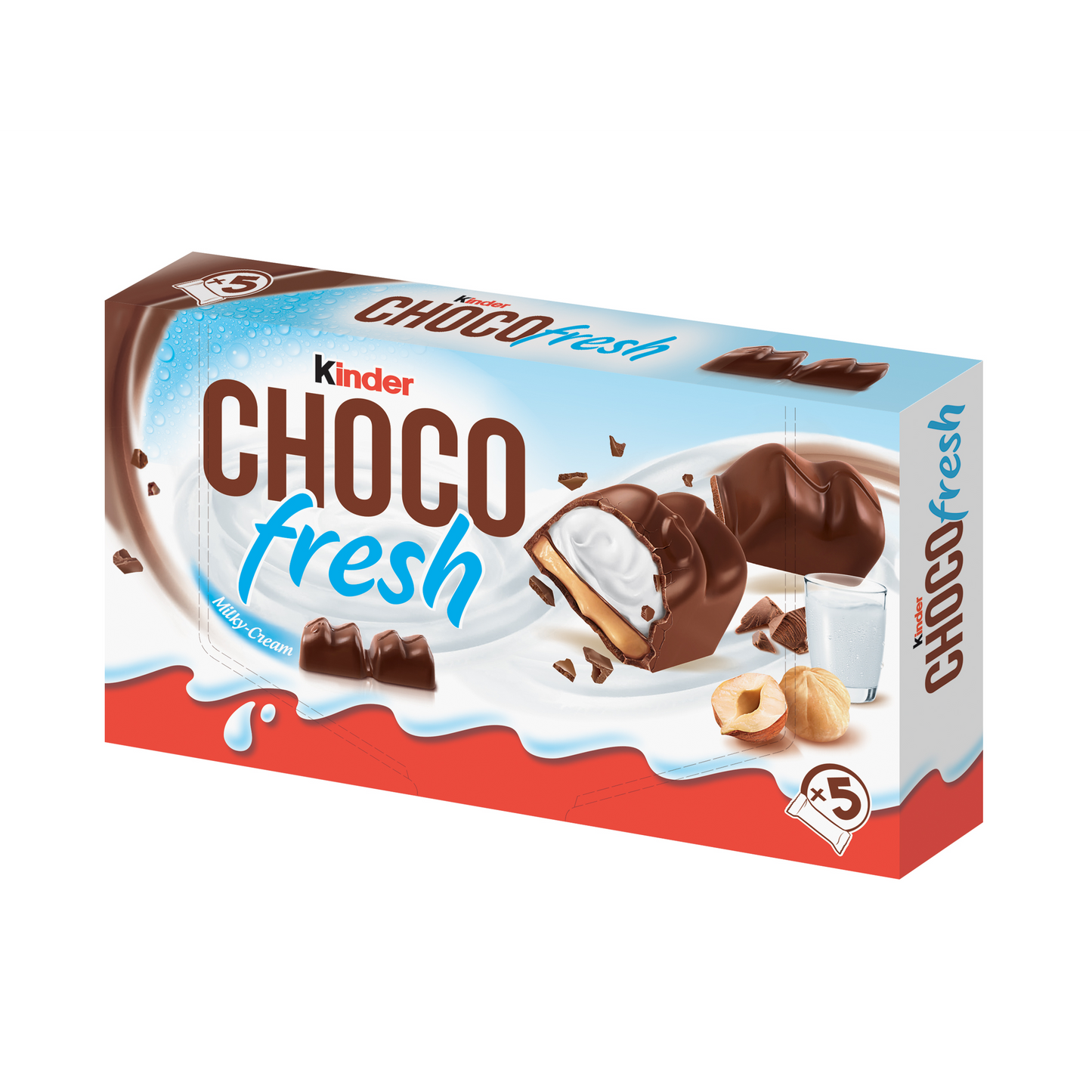 Kinder Chocofresh tejes és mogyorós krémmel töltött tejcsokoládé 102,5 g