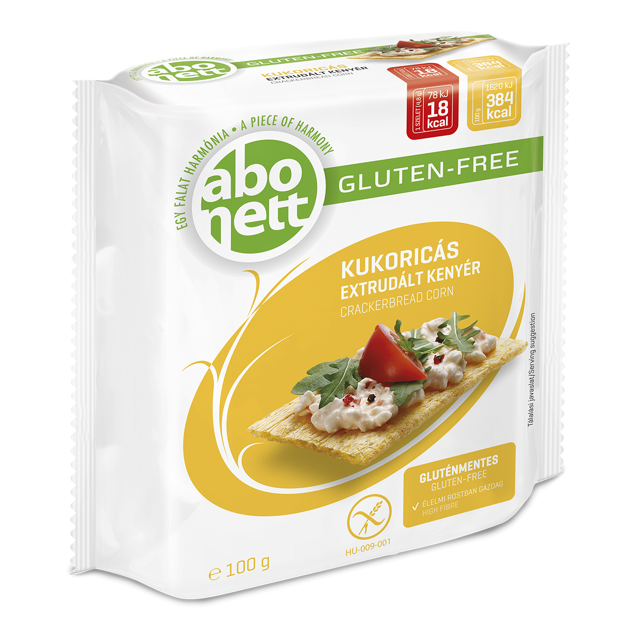 Abonett gluténmentes kukoricás extrudált kenyér 100 g