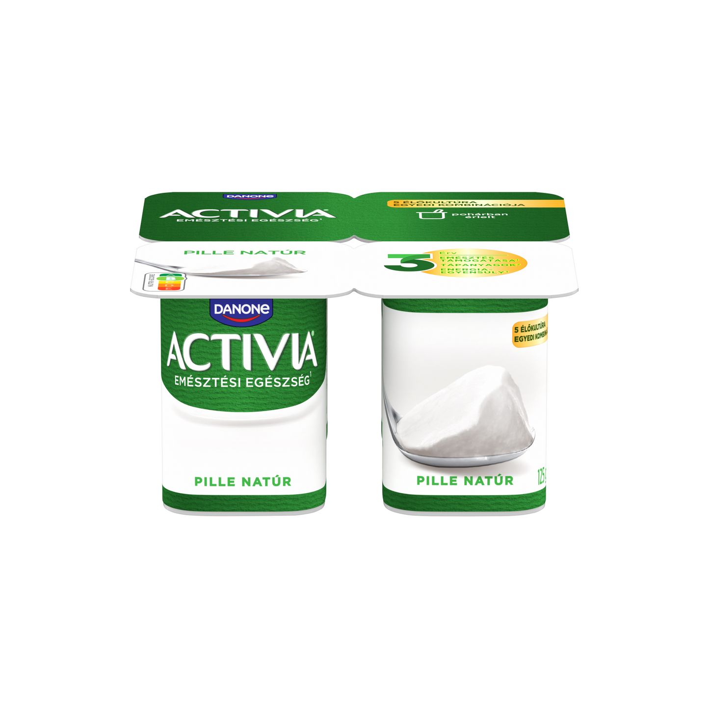 Danone Activia Pille élőflórás, natúr joghurt 4 x 125 g (500 g)