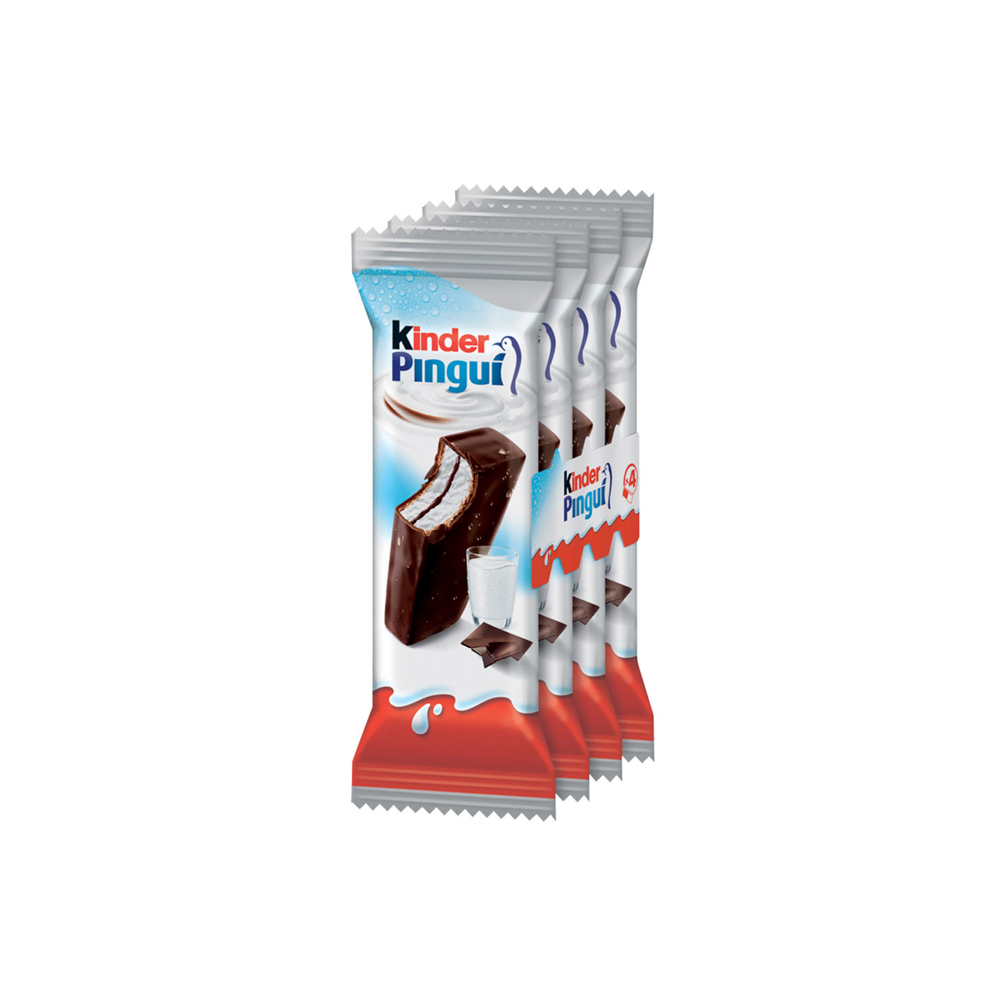 Kinder Pingui Cacao tejes és kakaós krémmel töltött sütemény étcsokoládé bevonattal 4 x 30 g (120 g