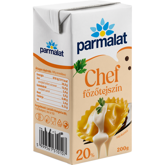 Parmalat Chef UHT főzőtejszín 20% 200 g