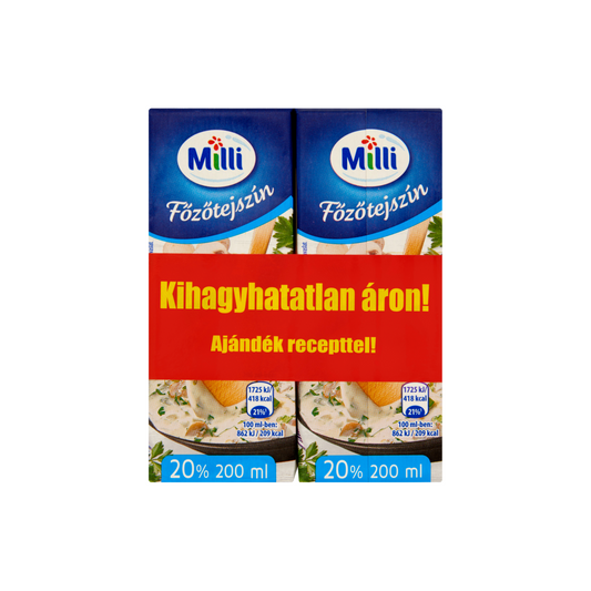 Milli UHT főzőtejszín 20% 2 x 200 ml