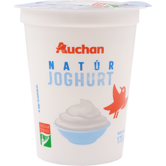 Auchan Kedvenc natúr joghurt élőflórás homogénezett  3% 175 g