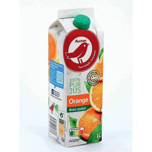 Auchan Kedvenc 100% Narancslé gyümölcspéppel 1 l