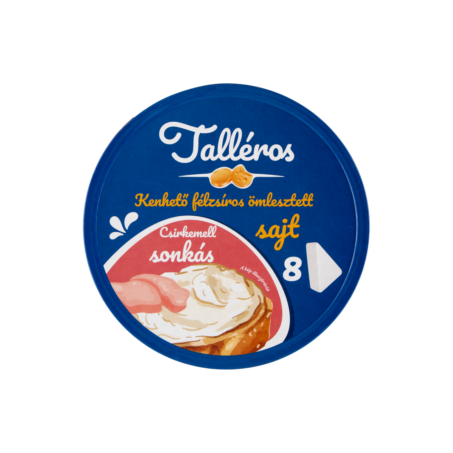 Talléros csirkemell sonkás kenhető, félzsíros, ömlesztett sajt 8 db 140 g