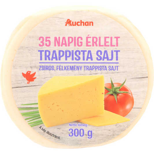 Auchan Kedvenc 35 napig érlelt trappista sajt 300 g